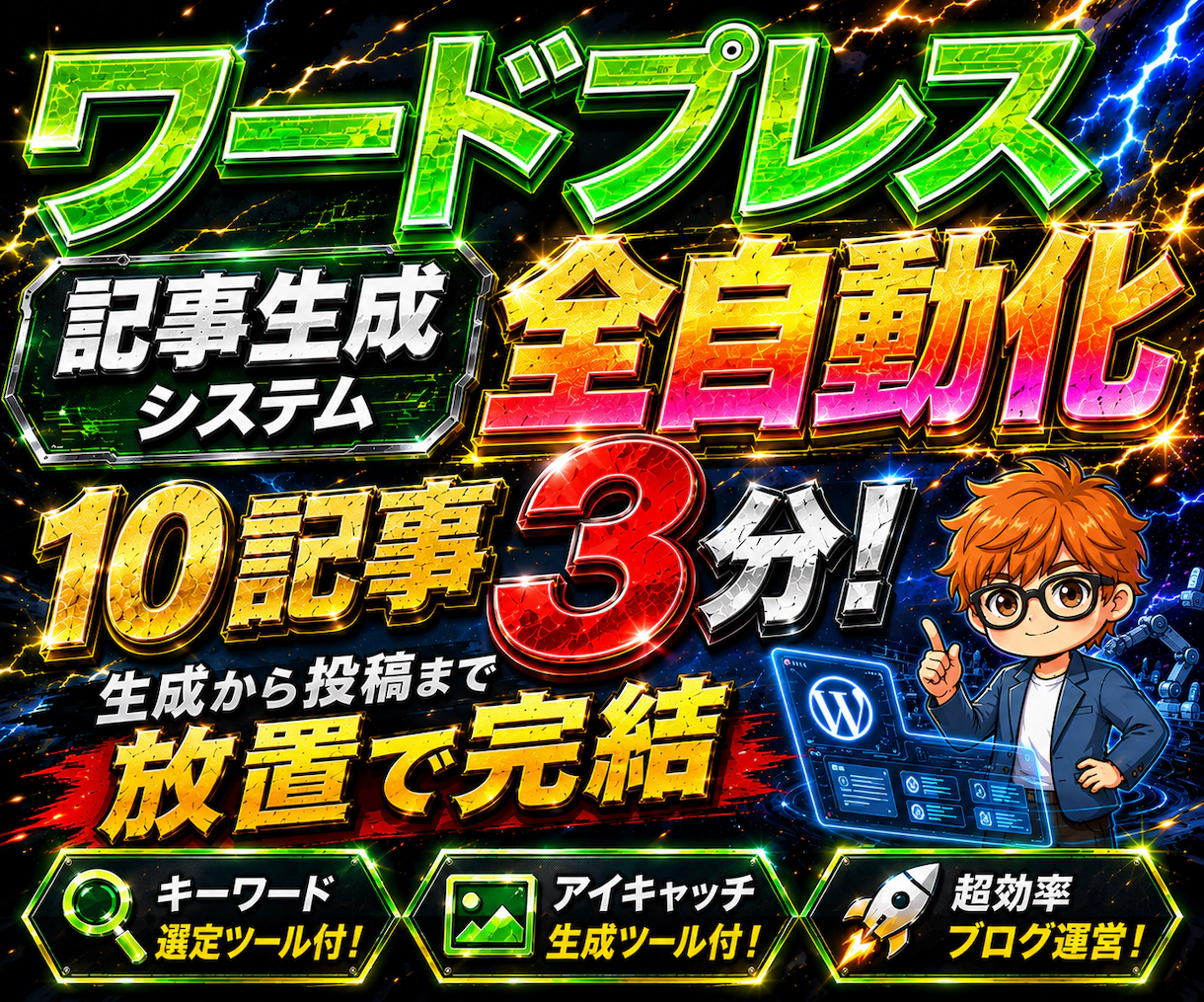 ワードプレス記事生成 全自動化システム